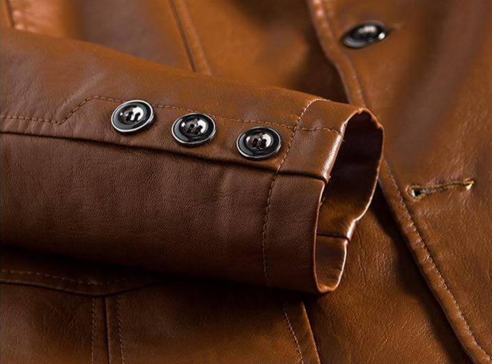 Leather blazer jacket for men