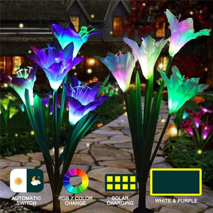 Lily Solar Garden Pole Light