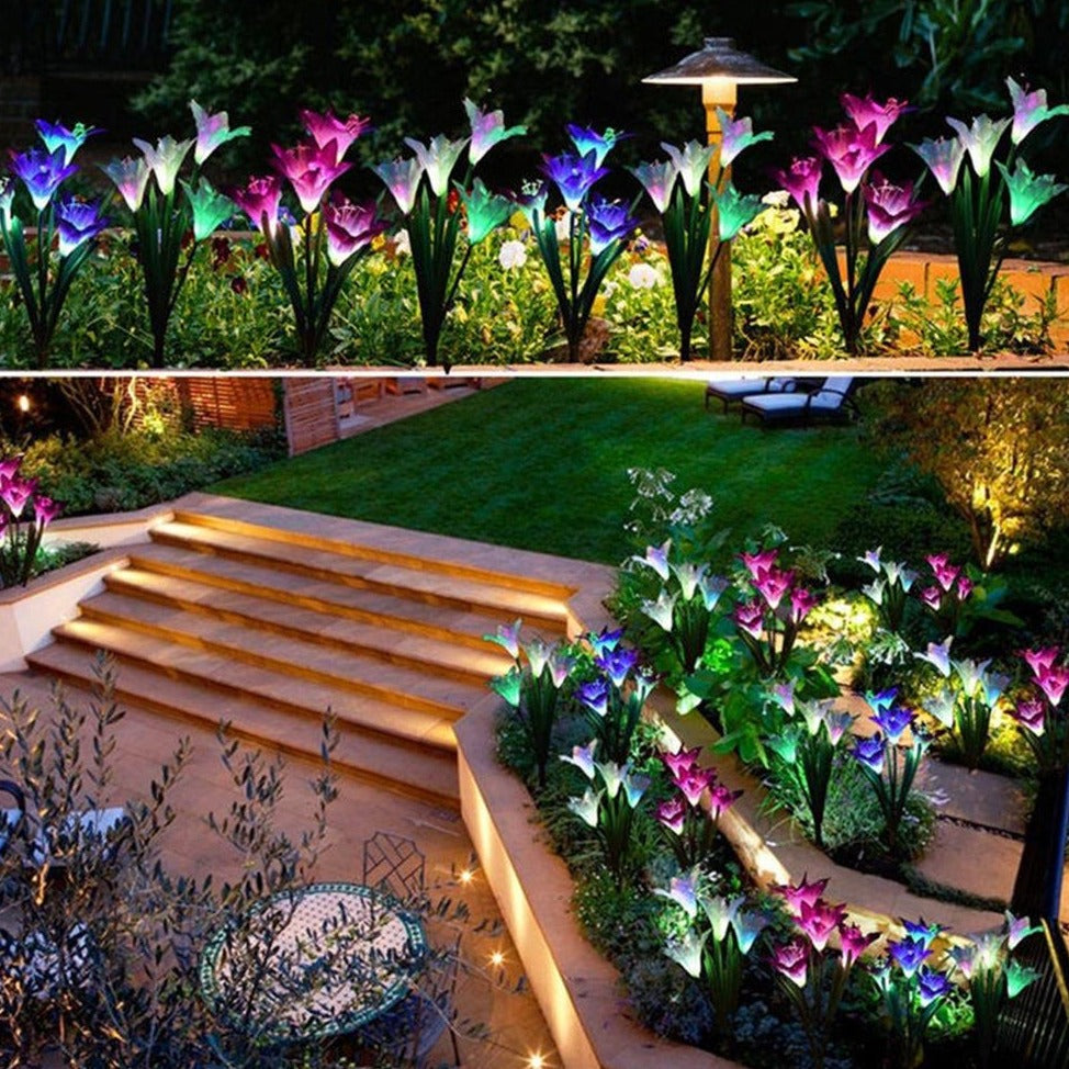 Lily Solar Garden Pole Light