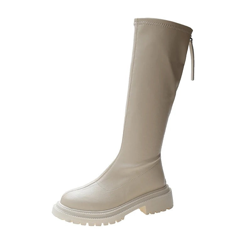 Long Leather Style Women's Boots