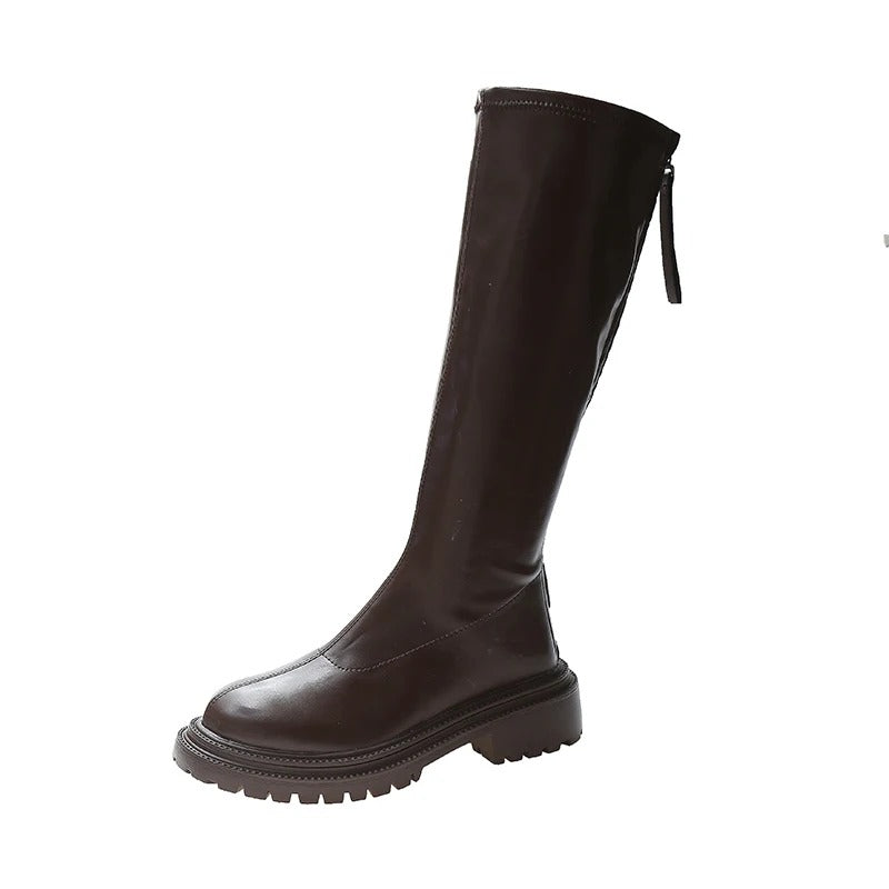 Long Leather Style Women's Boots