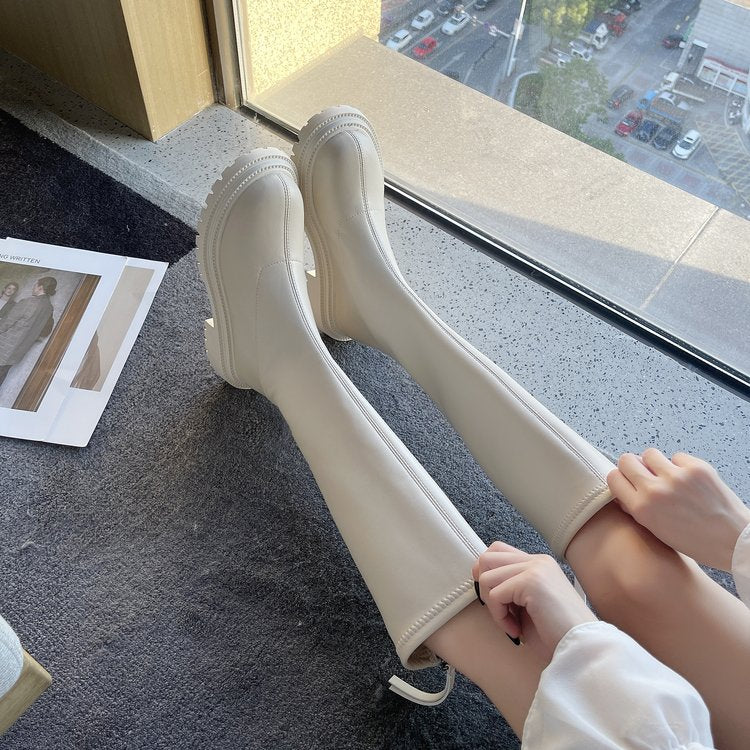 Long Leather Style Women's Boots