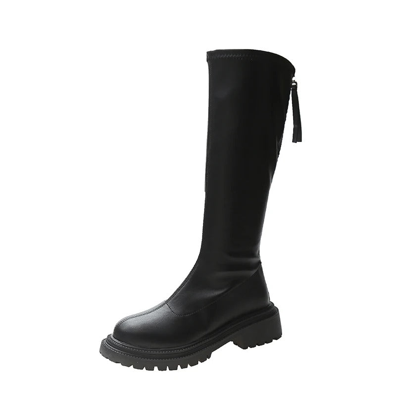 Long Leather Style Women's Boots