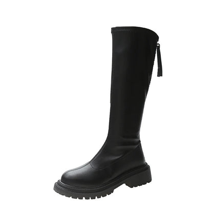 Long Leather Style Women's Boots