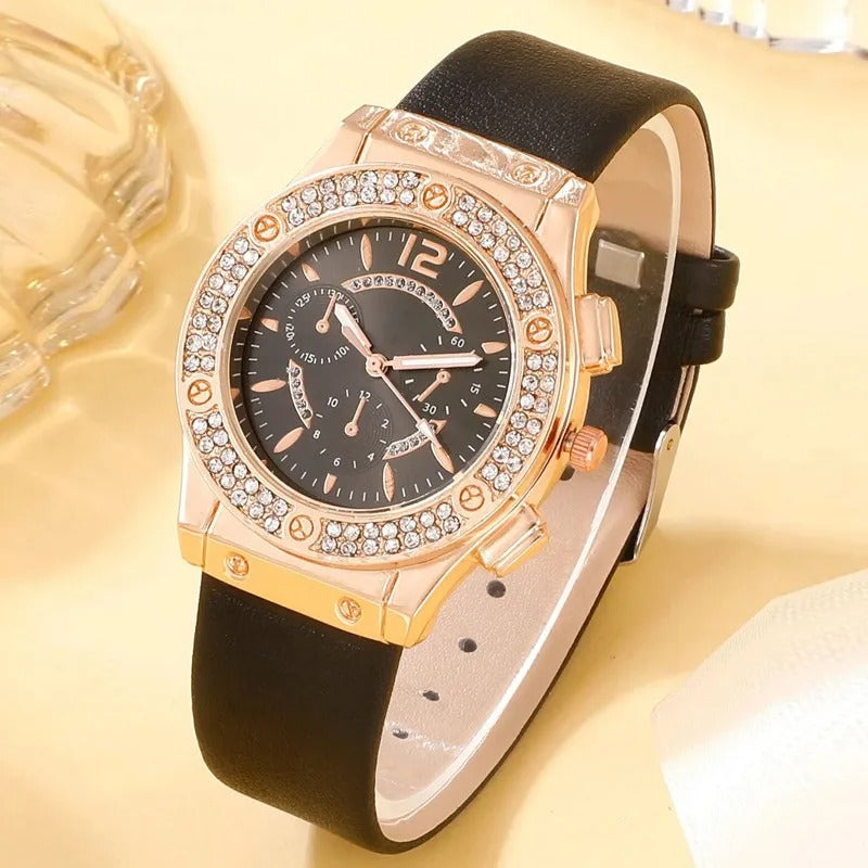 Luxury Rhinestone Watch (Set of 2 pieces)