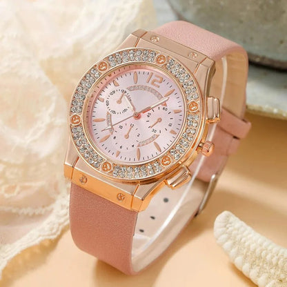 Luxury Rhinestone Watch (Set of 2 pieces)