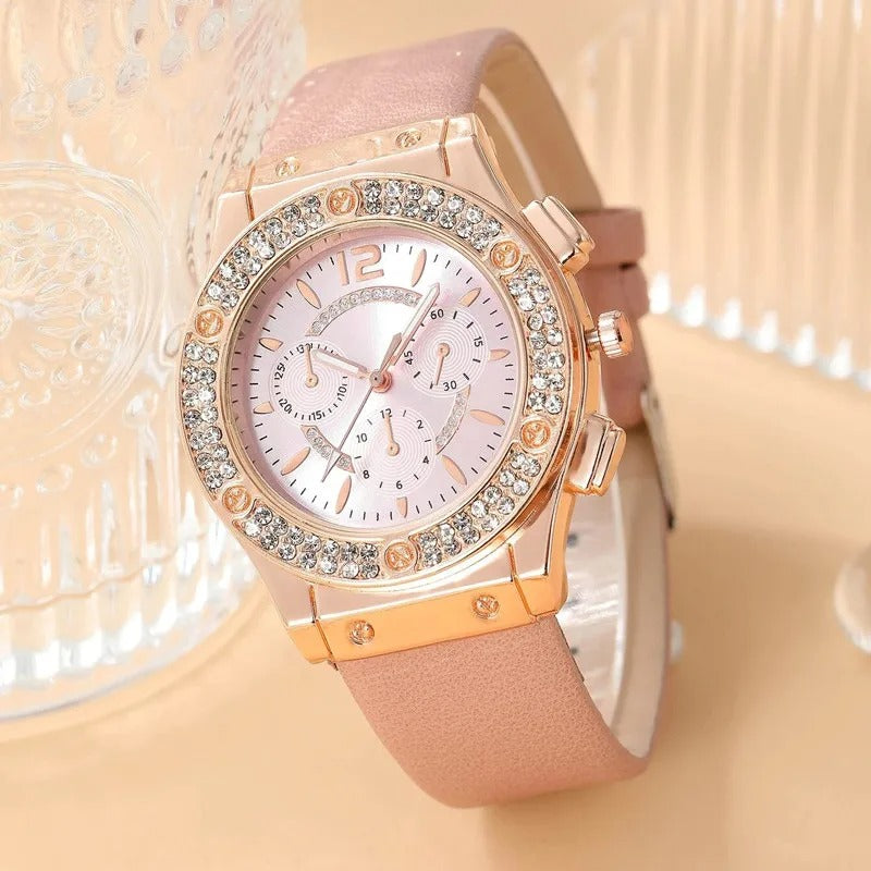 Luxury Rhinestone Watch (Set of 2 pieces)