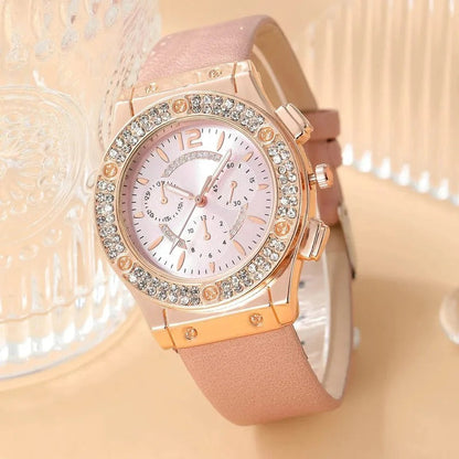 Luxury Rhinestone Watch (Set of 2 pieces)