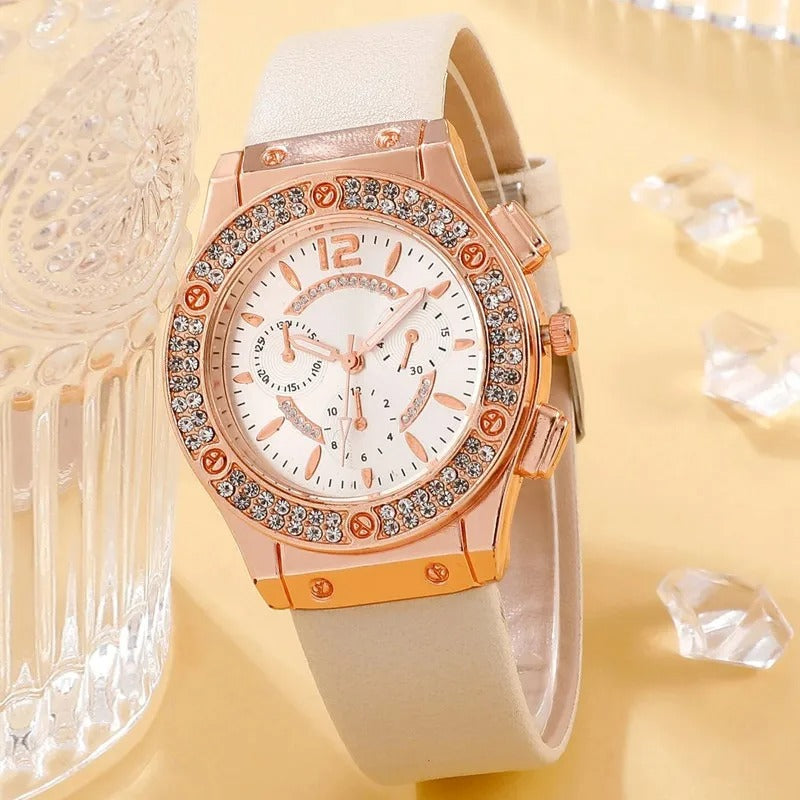 Luxury Rhinestone Watch (Set of 2 pieces)