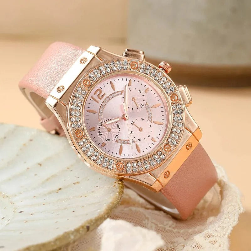 Luxury Rhinestone Watch (Set of 2 pieces)