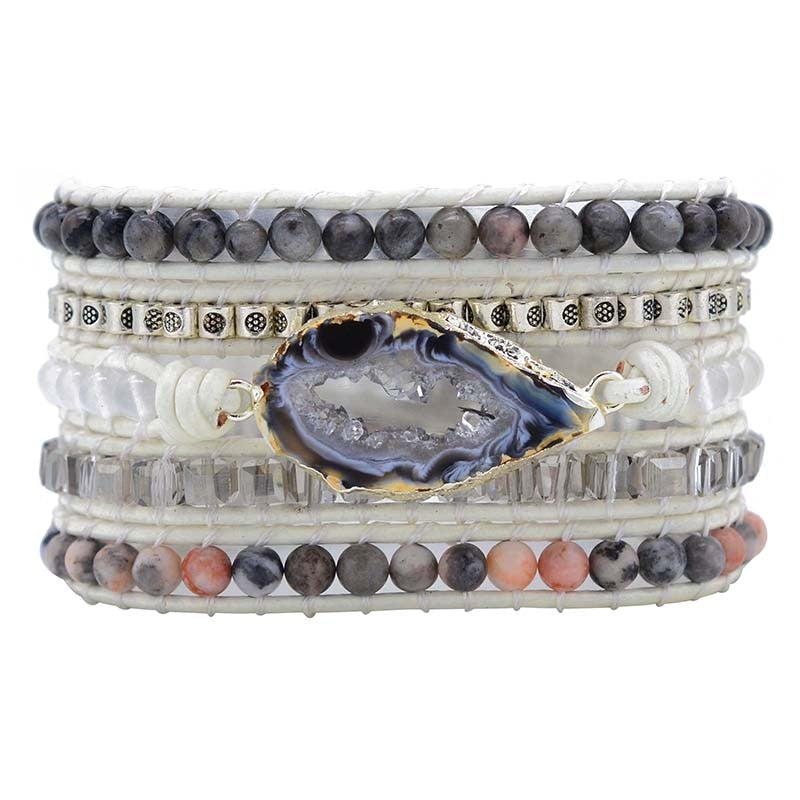 Magical Labradorite & Druzy Crystal Braided Bracelet