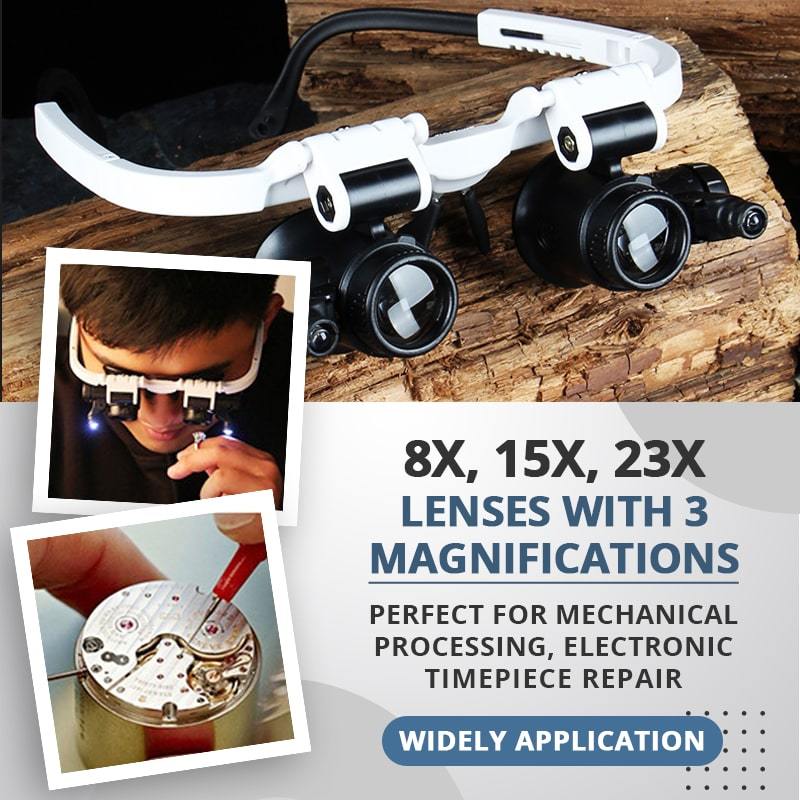Magnifying Glasses With Adjustable Illumination For Precision Work Plastic