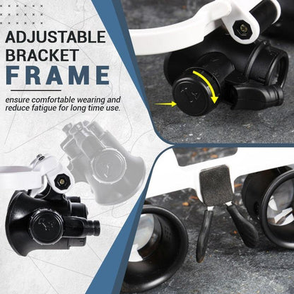 Magnifying Glasses With Adjustable Illumination For Precision Work Plastic