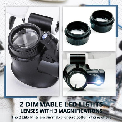 Magnifying Glasses With Adjustable Illumination For Precision Work Plastic
