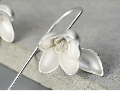 Magnolia Flower Dangle Earring