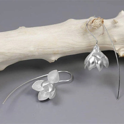 Magnolia Flower Dangle Earring