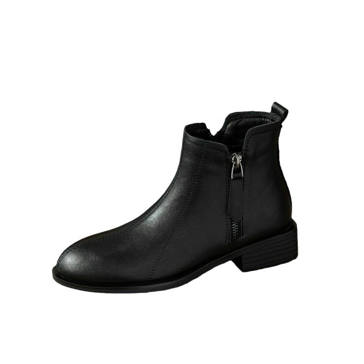 Women's Zipped Ankle Boots Modern Synthetic Leather