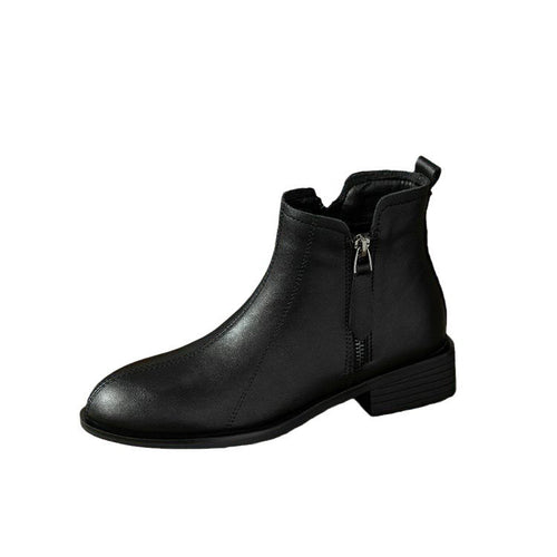 Women's Zipped Ankle Boots Modern Synthetic Leather
