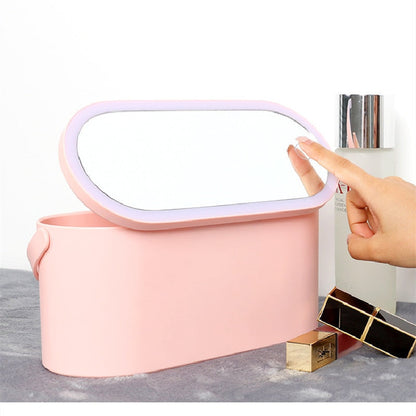 Make-up organiser with mirror