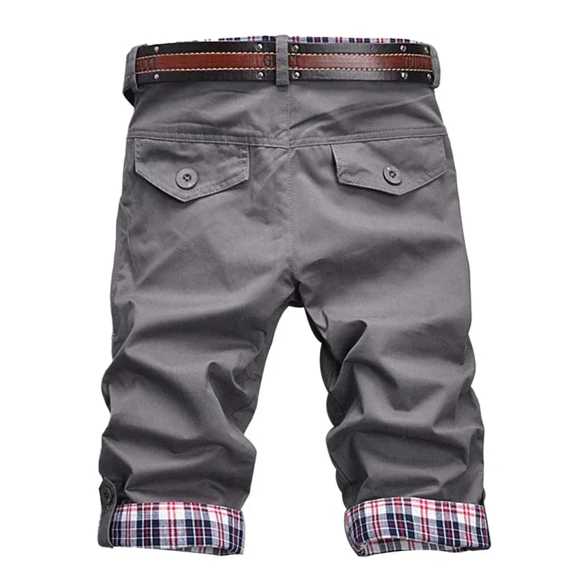 Men's Shorts Cargo Style Cotton With Practical Pockets