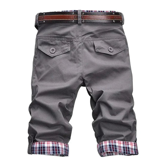 Men's Shorts Cargo Style Cotton With Practical Pockets