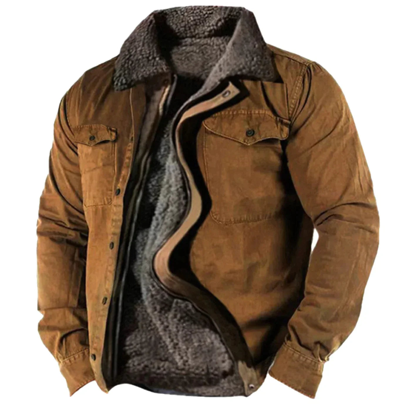 Men's Winter Coat With Luxury Collar