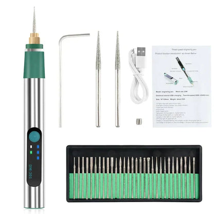 Manual Engraving Pen Compact Wood Lightweight Plastic Metal