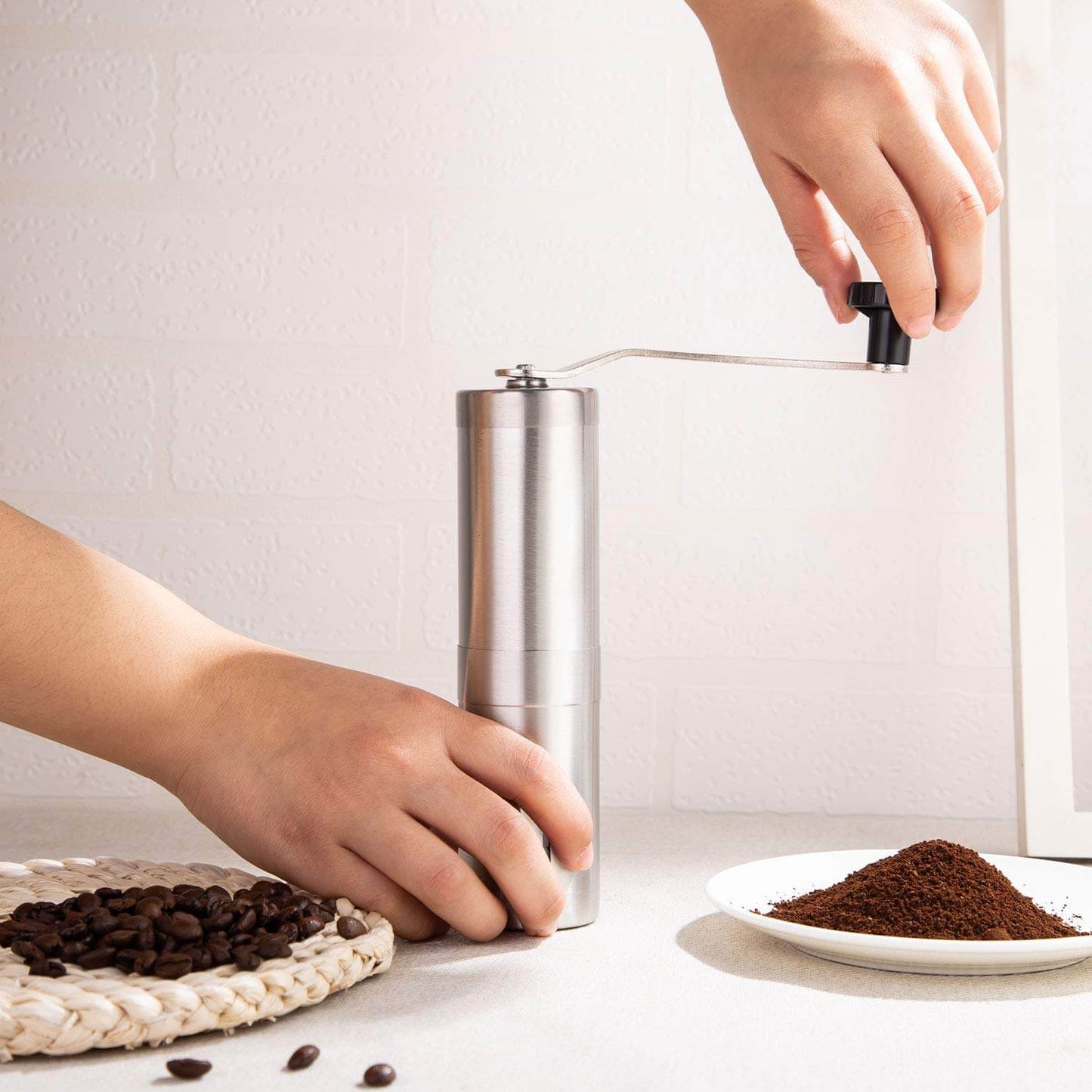 Manual stainless coffee grinder