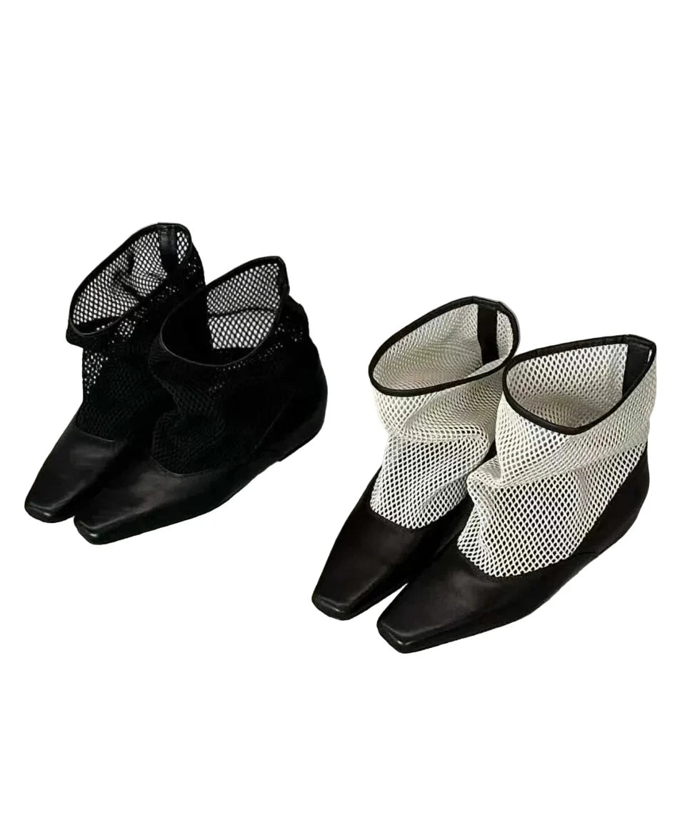 Men's Boots Square Toe Splicing Design 0