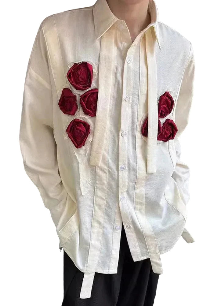 Men's Casual Shirt Oversized Floral Design 0