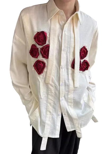 Men's Casual Shirt Oversized Floral Design 0