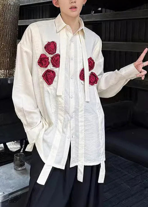 Men's Casual Shirt Oversized Floral Design 1