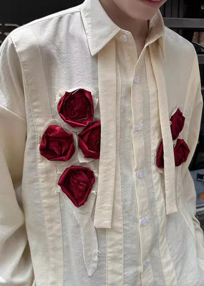 Men's Casual Shirt Oversized Floral Design 4