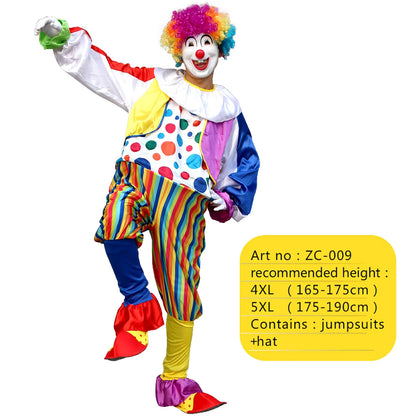 Men's Costume Collection Circus Magician Clown Party Outfit 12