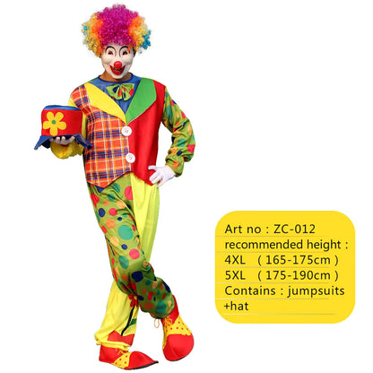 Men's Costume Collection Circus Magician Clown Party Outfit 14