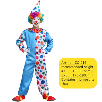 Men's Costume Collection Circus Magician Clown Party Outfit 15