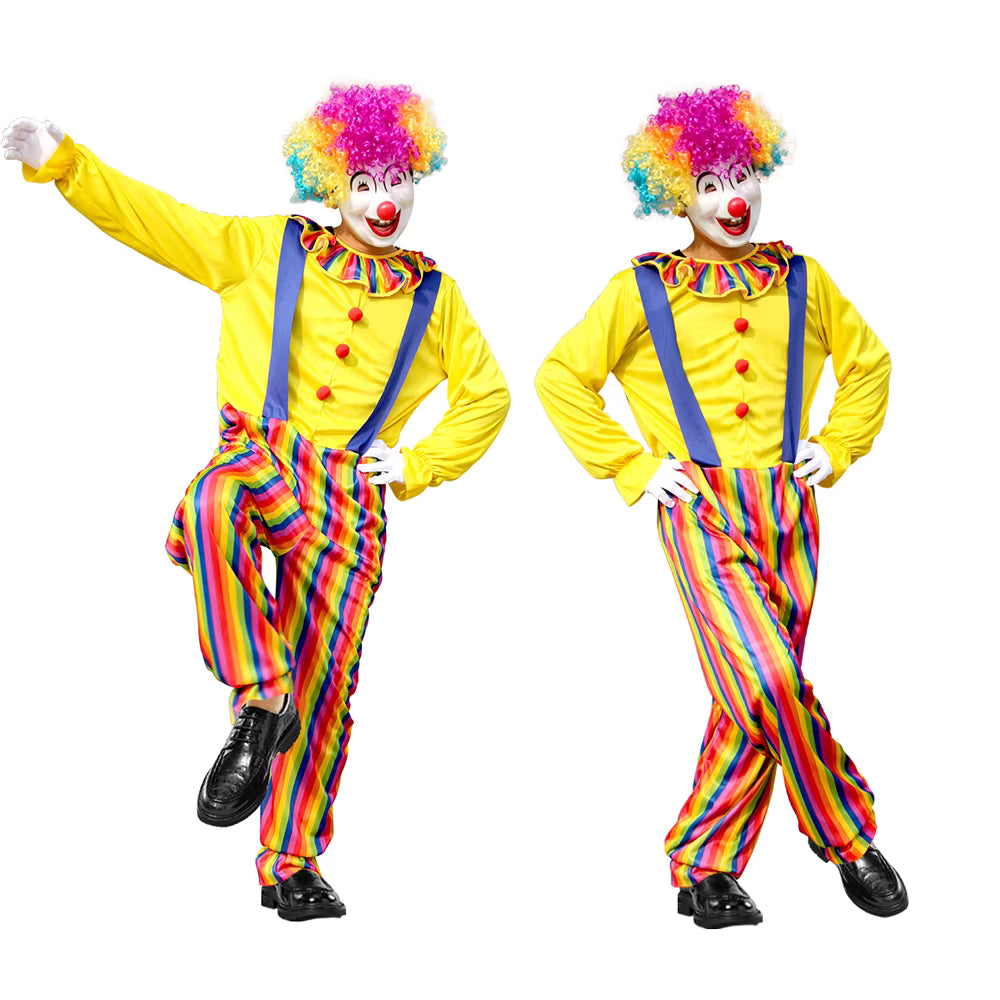Men's Costume Collection Circus Magician Clown Party Outfit 2