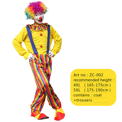 Men's Costume Collection Circus Magician Clown Party Outfit 4