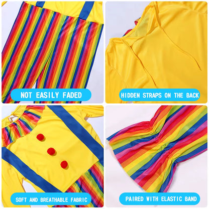 Men's Costume Collection Circus Magician Clown Party Outfit 5
