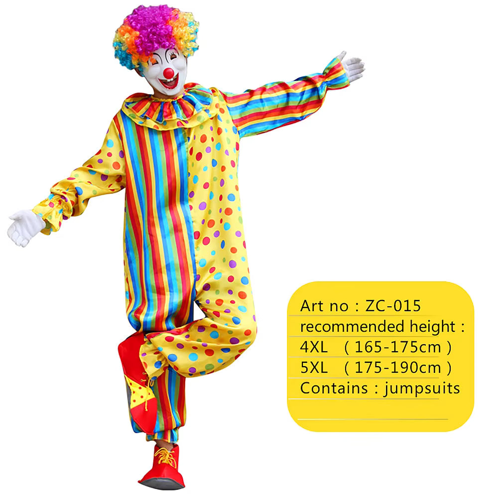 Men's Costume Collection Circus Magician Clown Party Outfit 7