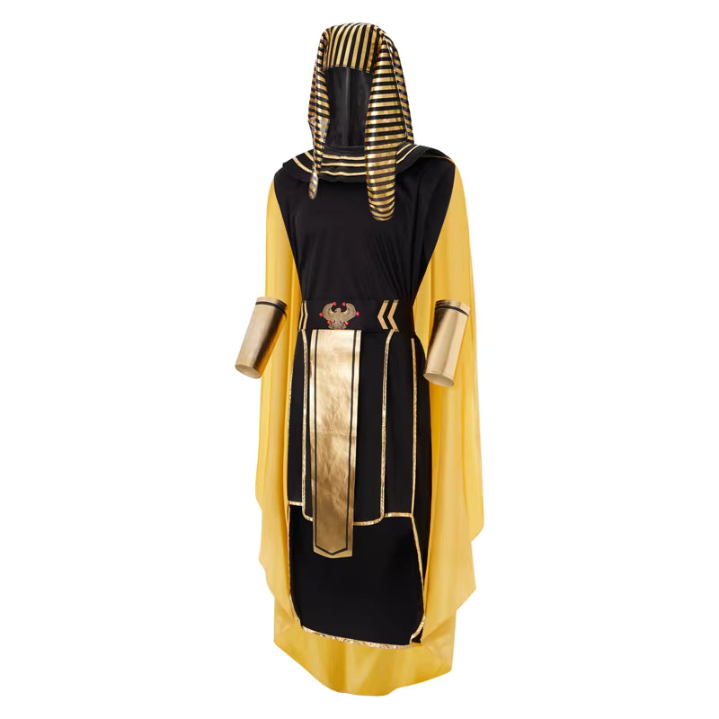 Men's Costume Set Egyptian Pharaoh Style 7-Piece King Tut Cosplay Outfit 2