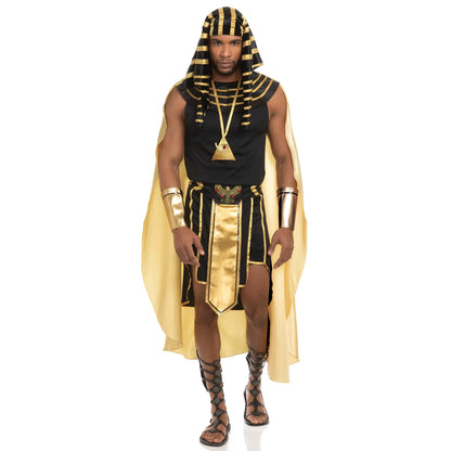 Men's Costume Set Egyptian Pharaoh Style 7-Piece King Tut Cosplay Outfit 6