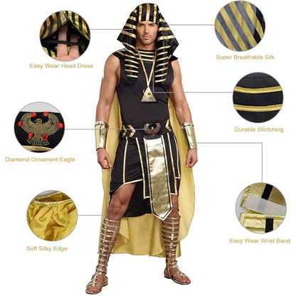 Men's Egyptian Pharaoh Costume Set Classic 3
