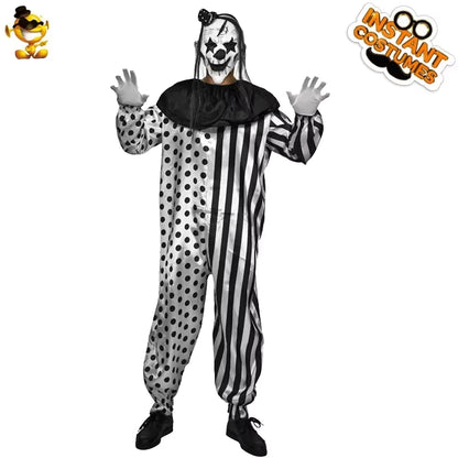 Men's Horror Clown Costume Jumpsuit for Halloween 3