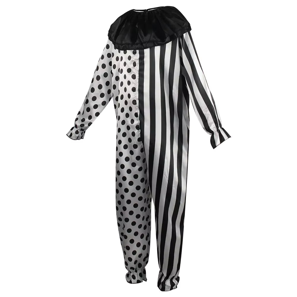 Men's Horror Clown Costume Jumpsuit for Halloween 4