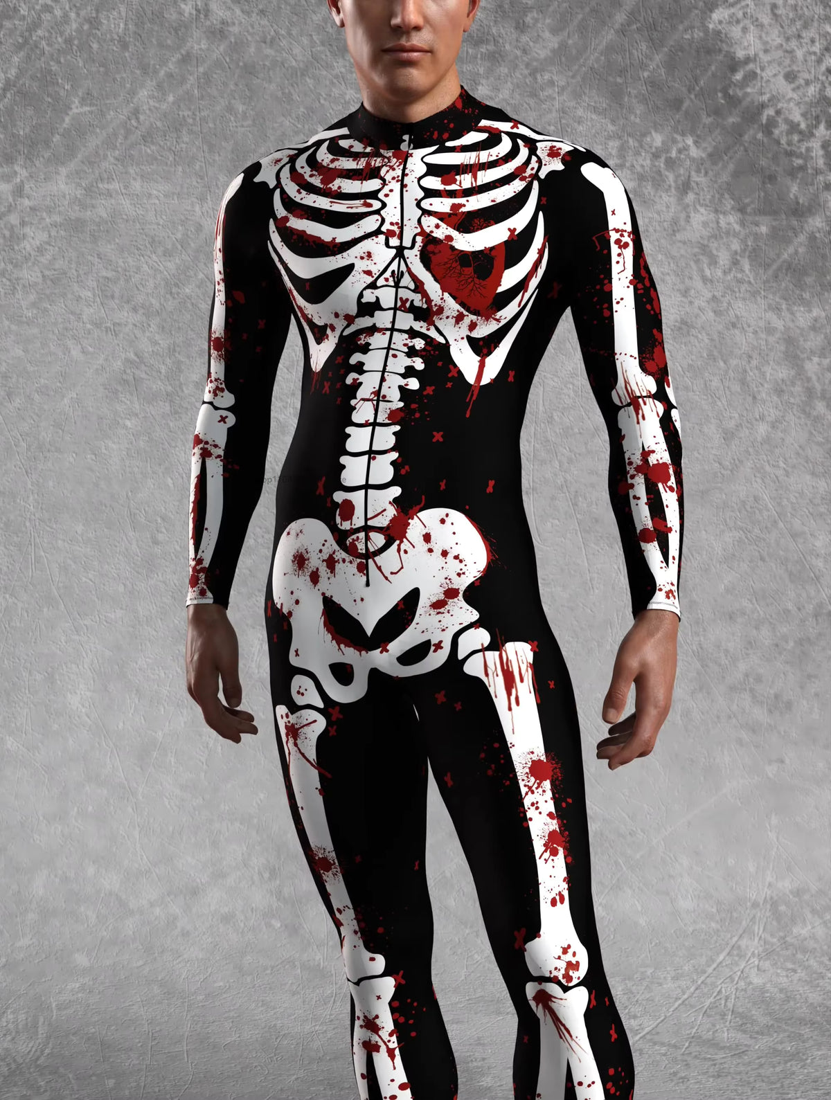 Men's Jumpsuit Skeleton Pattern Steampunk Style 3