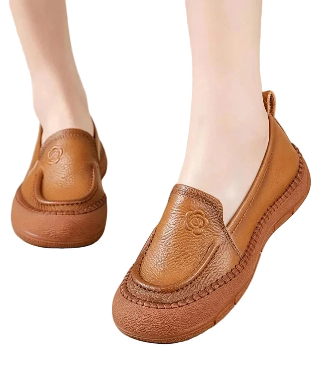 Men's Loafers Embossed Floral Casual Style 0