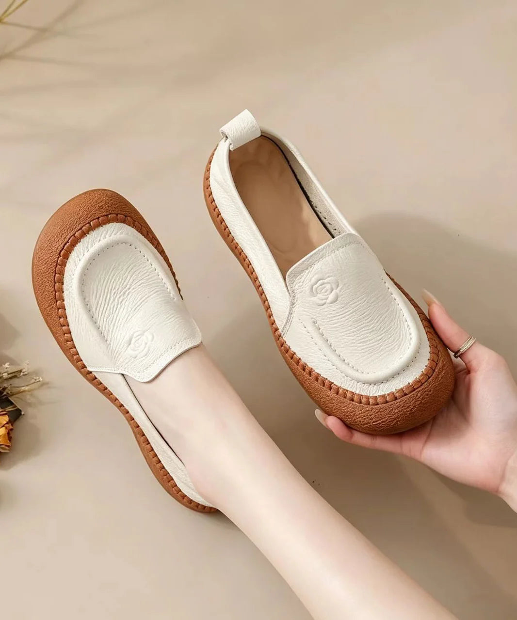 Men's Loafers Embossed Floral Casual Style 3