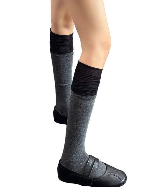 Men's Over the Calf Socks Patchwork Style 4