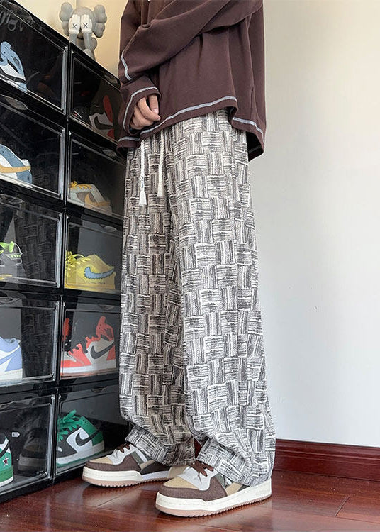 Men's Oversized Plaid Pants Casual Fall Style 2